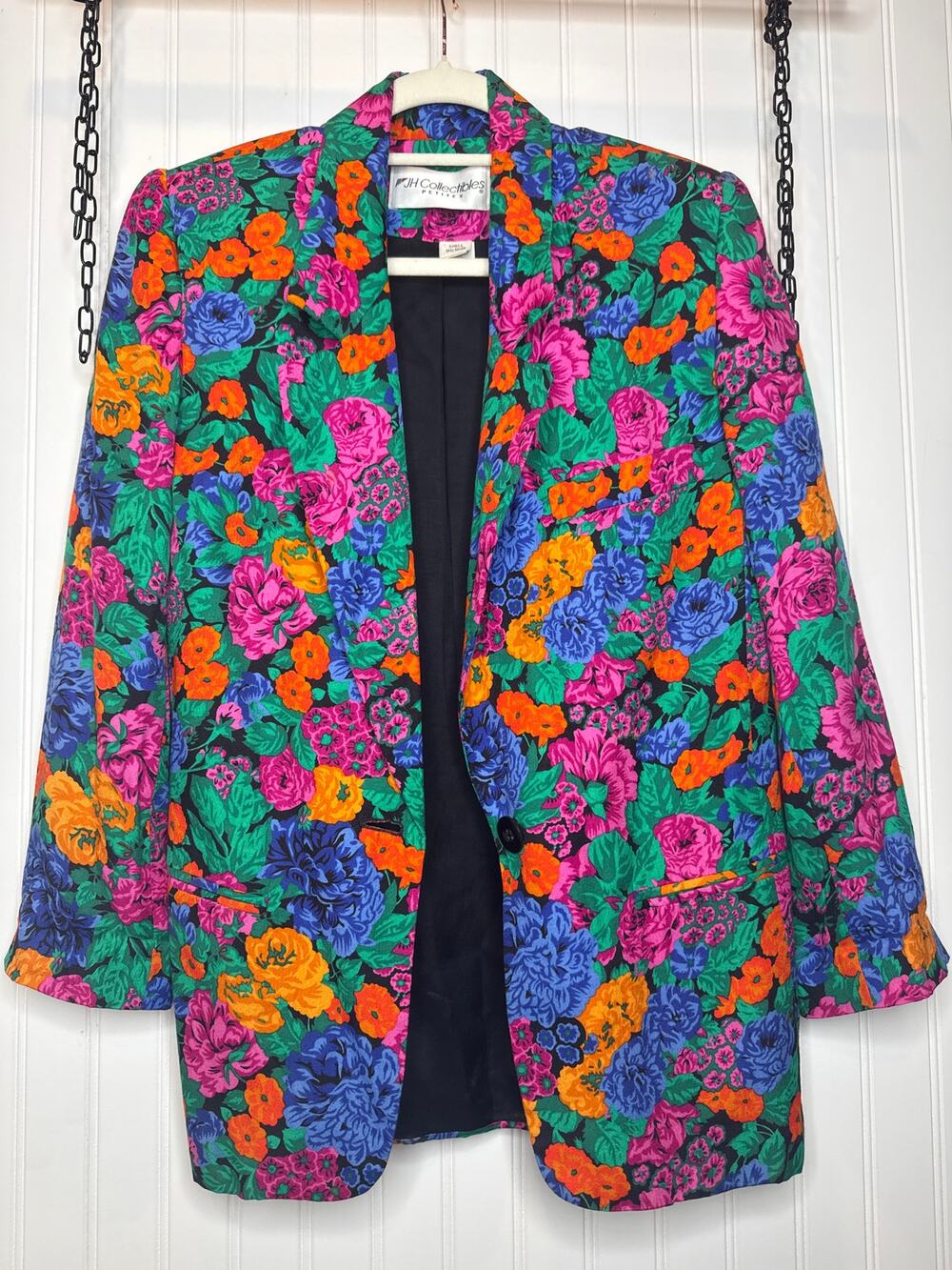 Vintage JH Collectibles Jacket Coat Womens Floral Business Suit USA Made Sz 6P